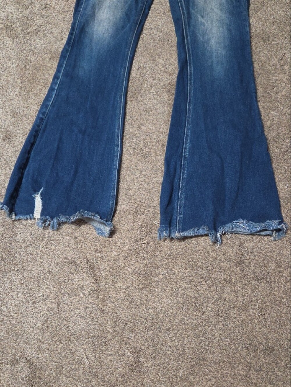 KanCan Dark Blue Distressed Flare Jeans - Picture 6 of 11